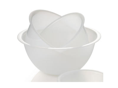 Skål plast hvid 1 liter Ø 19 cm 
