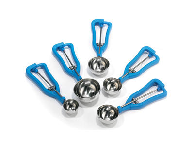 Portionsske 1/8 ltr. Blå / rustfri