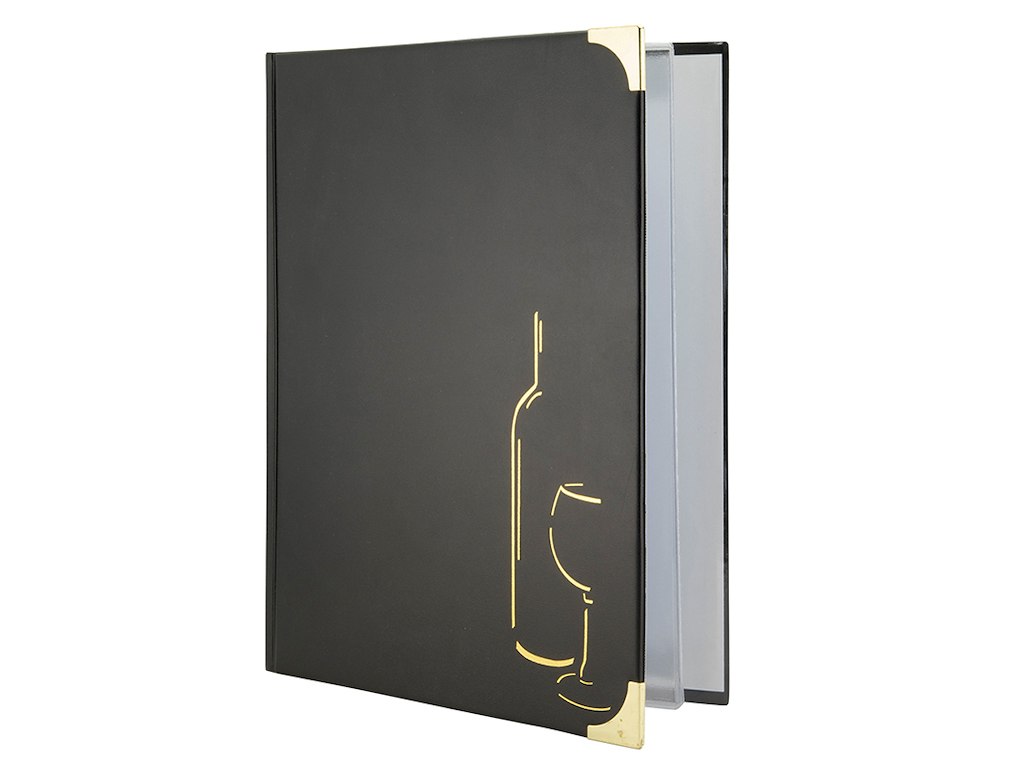 Menukort Vin Sort Basic inkl. 4xA4 lomme