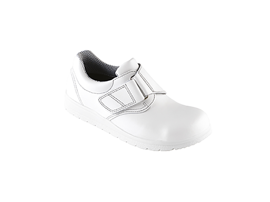 Sikkerhedssko m/velcro hvid str 41