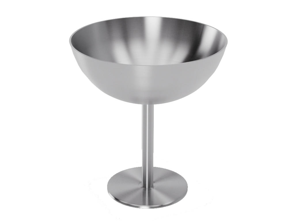 Portionsglas Stål på fod Ø100 mm