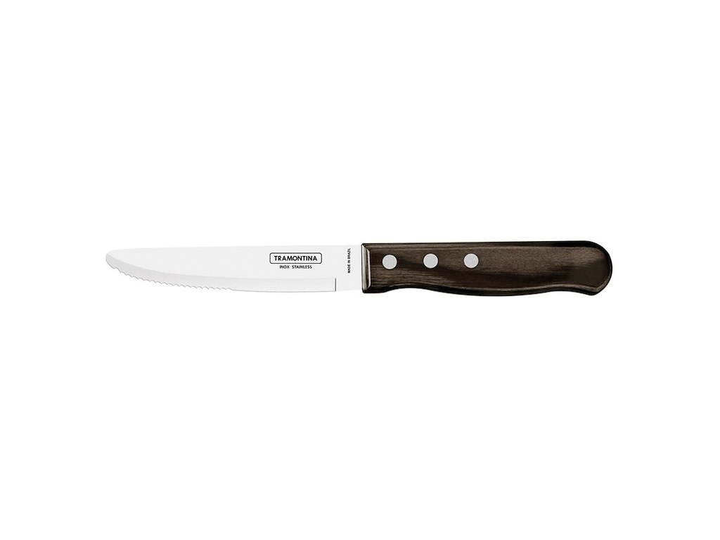 Steakkniv Jumbo Rund Spids 245 mm Kastan