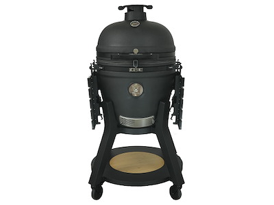 Kamado Pro grill 21" Smooth mat sort med sideborde og understel