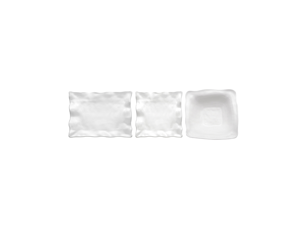 Melamin skål Hvid 32,5 x 32,5 cm, H: 12