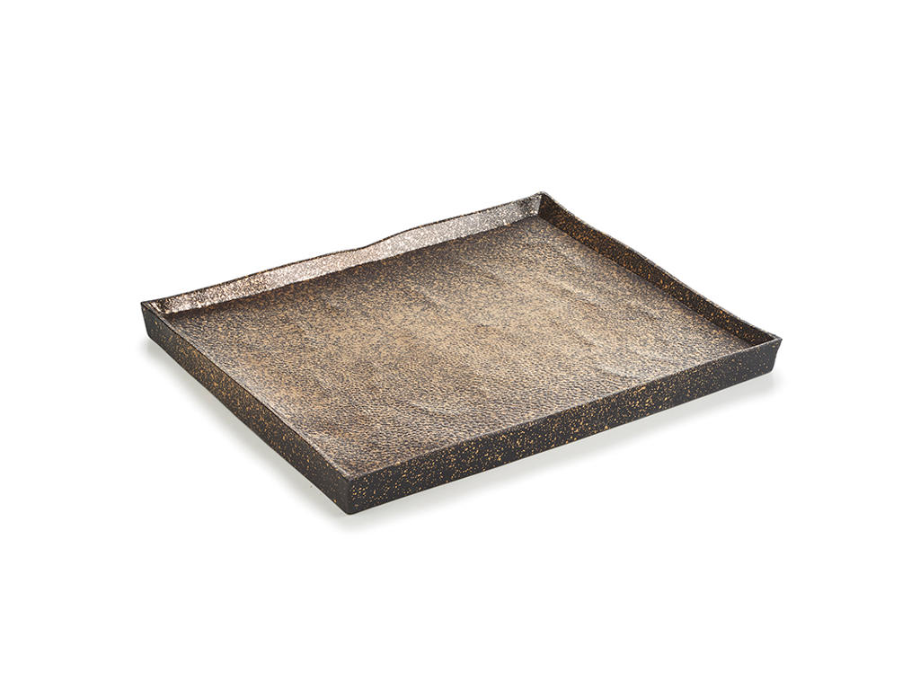 Tallerken Rektangulær 21x17,5 cm Guld Solstice