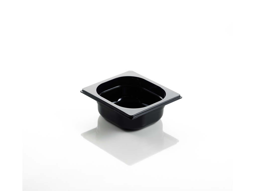Kantine Polycarbonat* Sort 1/6 GN 15 cm