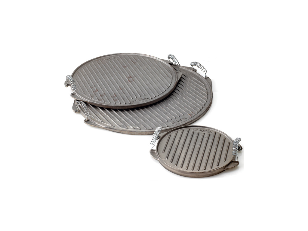 Grillplade Flad 42 cm støbejern 2-sidet