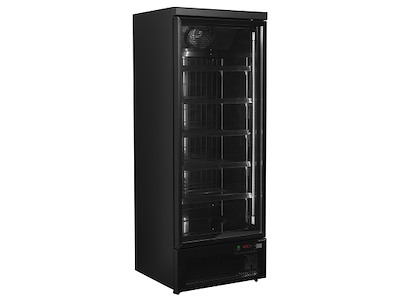 Displayfryseskab 390 ltr Sort