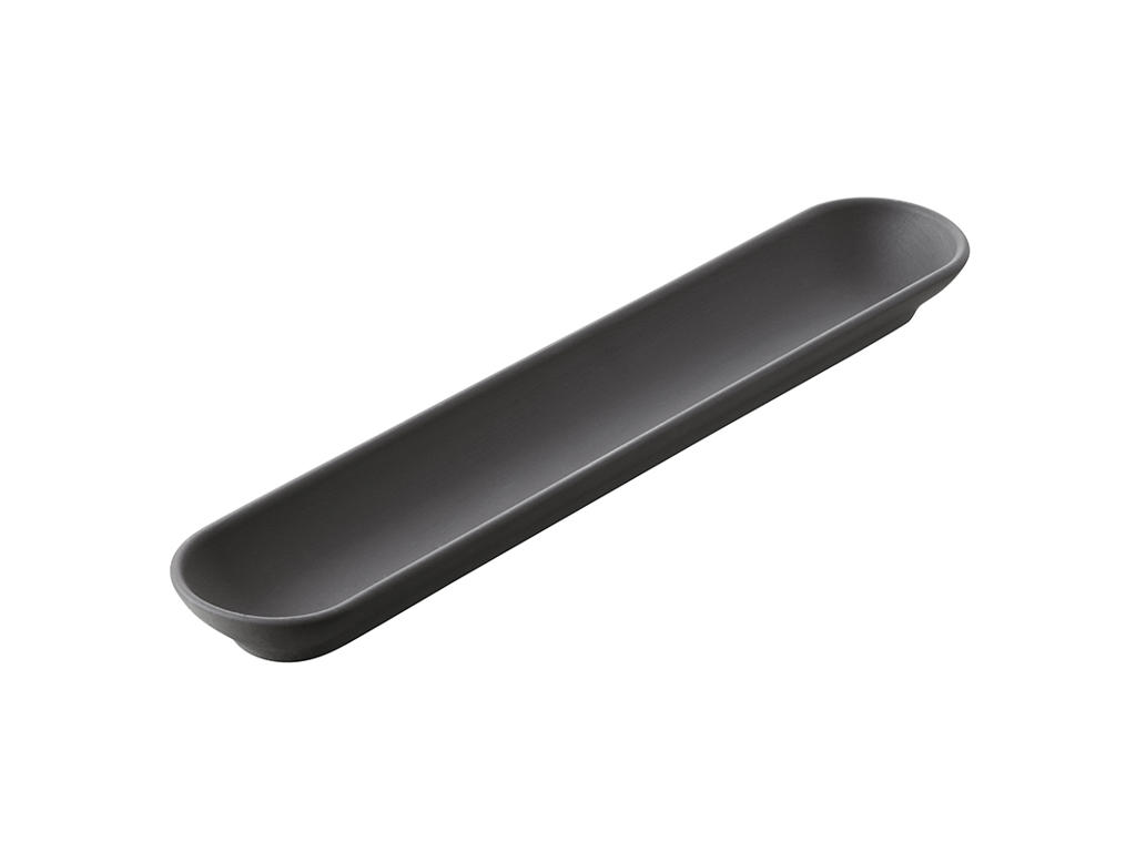 Bakke 27x5 cm Uglaseret Sort Solid