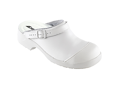 Sikkerhedstræsko m/hælrem, hvid