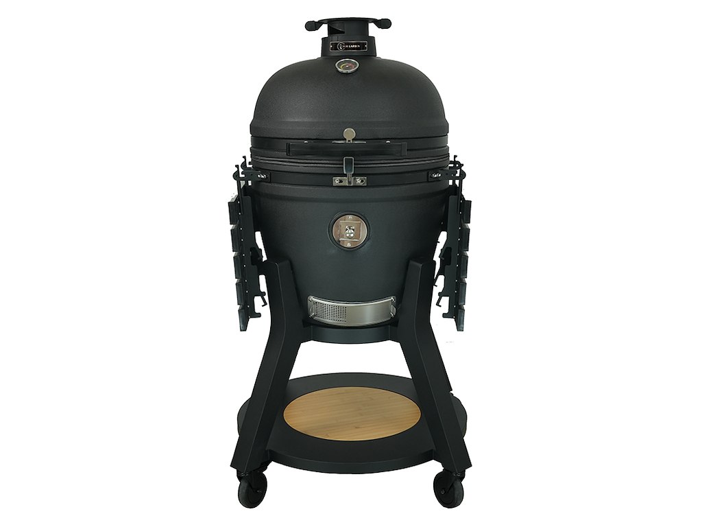 Kamado Pro grill 21" Smooth mat sort med sideborde og understel