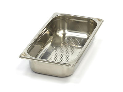 Perforeret Kantine-beholder 1/ 3GN i rustfrit stål | 65mm 