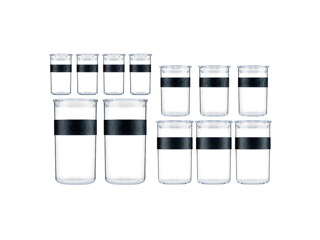 Opbevaringssæt 1 stk sort gummibånd