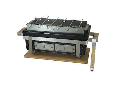Habachi bordgrill med grillspyd 40 × 22 cm