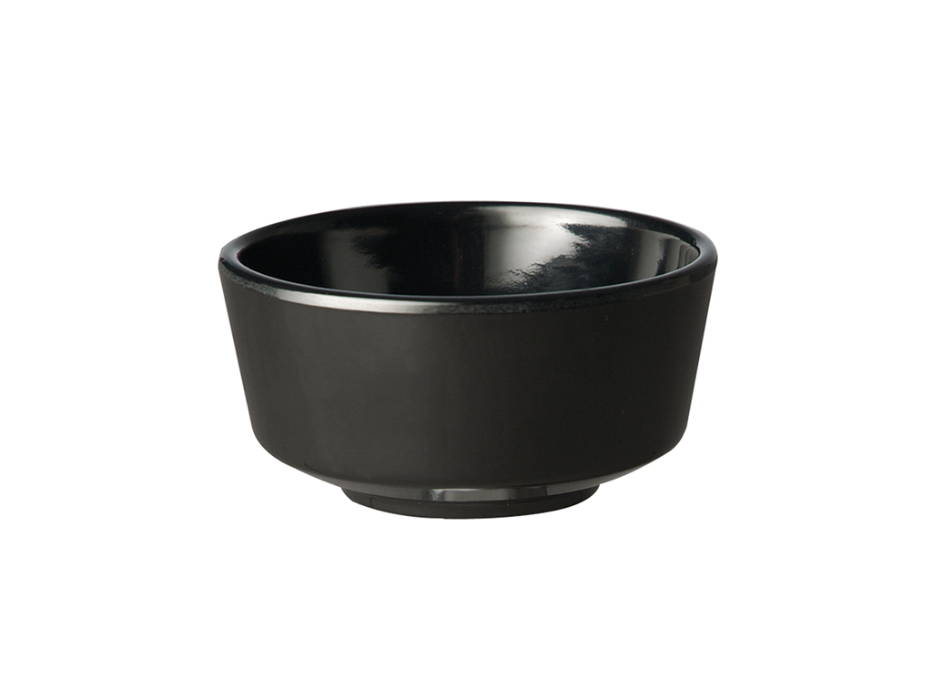 Melamin skål sort Ø 15 cm, H: 7,5 cm