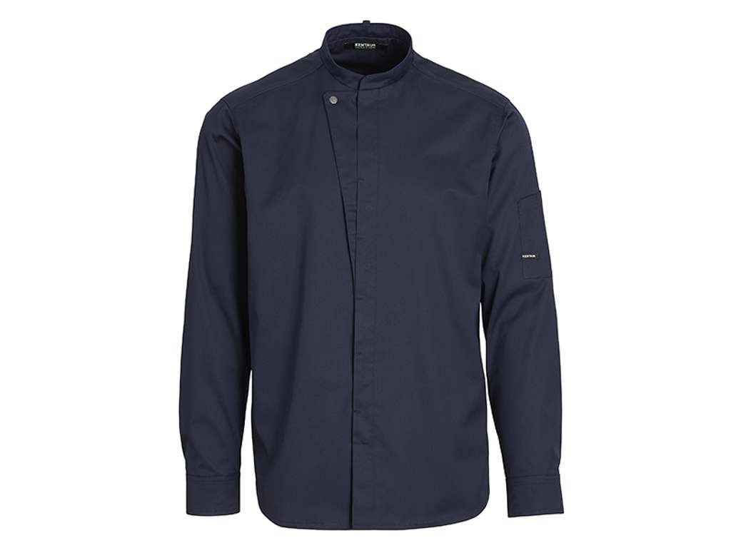 Kokkejakke Mørk Marine m/trykknap S
