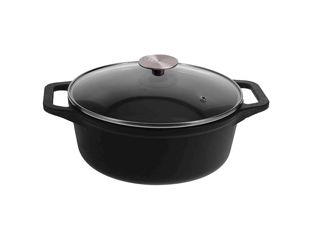 Gryde 24 cm med glaslåg