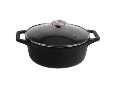 Gryde 24 cm med glaslåg