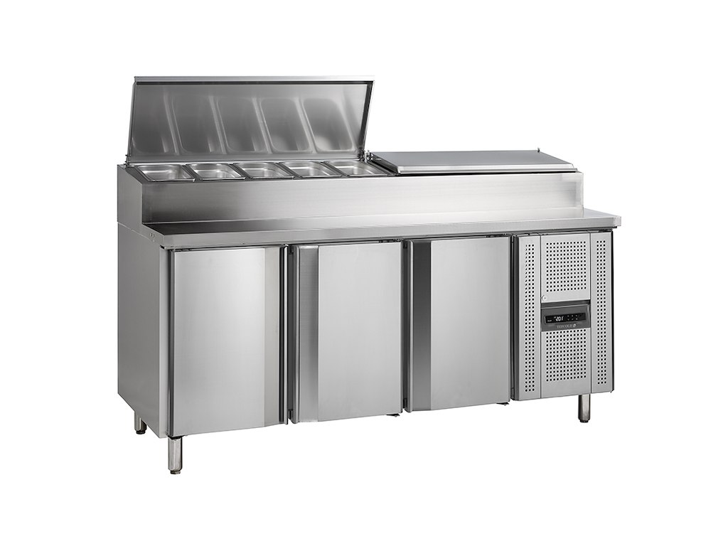 Saladette 2 låger GN1/1 opsats: 9xGN1/3