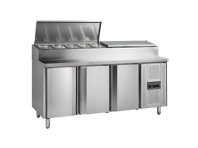 Saladette 2 låger GN1/1 opsats: 9xGN1/3