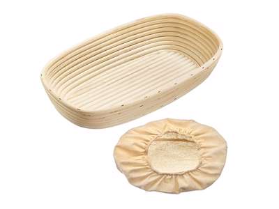 Hævekurv oval 33,5x20,5 med stofklæde