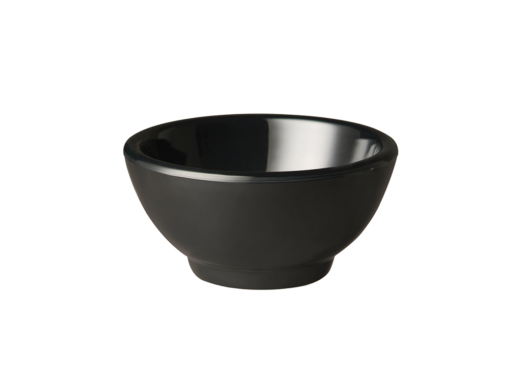 Melamin skål sort ca. Ø 9 cm, H: 4,5 cm