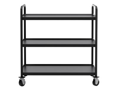 Rullebord 3 hylder Sort 86x53,5x96 cm 