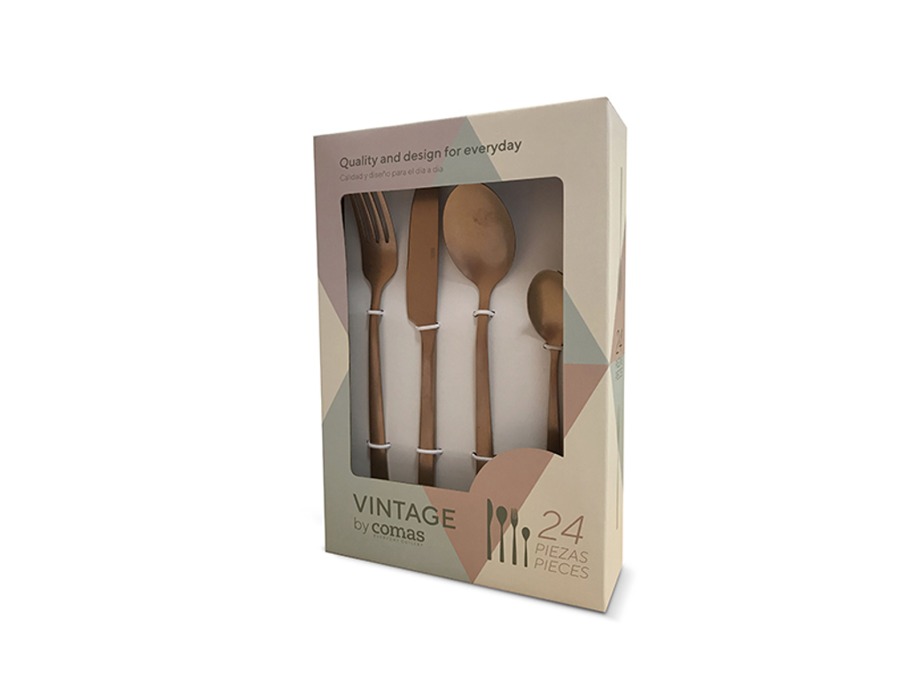 Bestiksæt 24 dele Vintage kobber