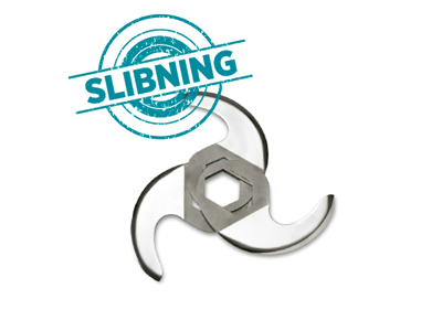 Hurtighakkerkniv slebet