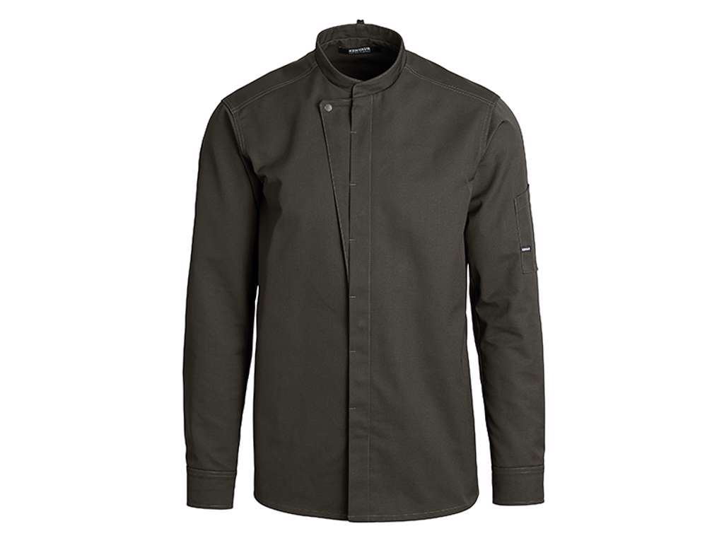 Kokkejakke cypres olive m/trykknap XXXL