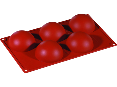 Bageform Silicone 1/3 GN, 5 halvkugler