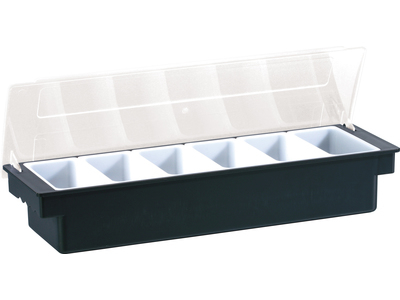 Cocktaildispenser sort plast m. 6 rum