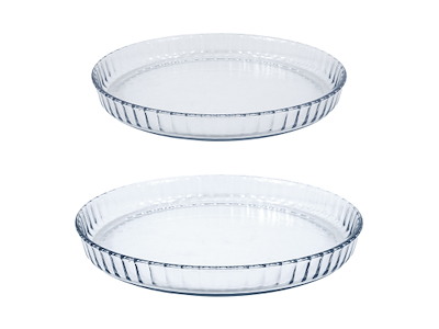 Tærtfad Glas 2stk Aroma Ø27+Ø30cm