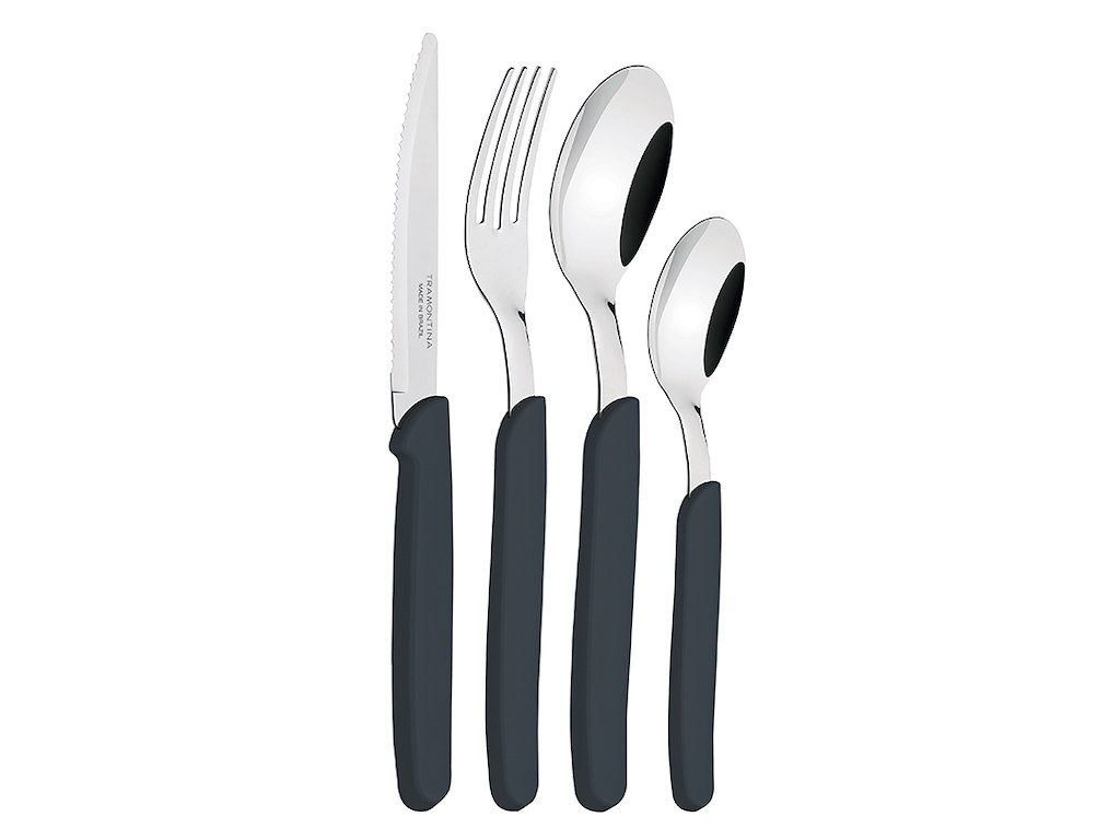 Bestiksæt 24 stk Carmel Mørke grå