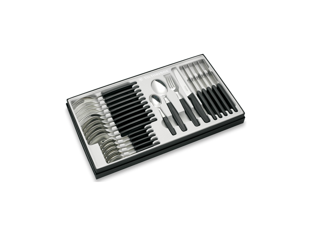 Bestiksæt, 24 dele, Victorinox Swiss Classic, sort
