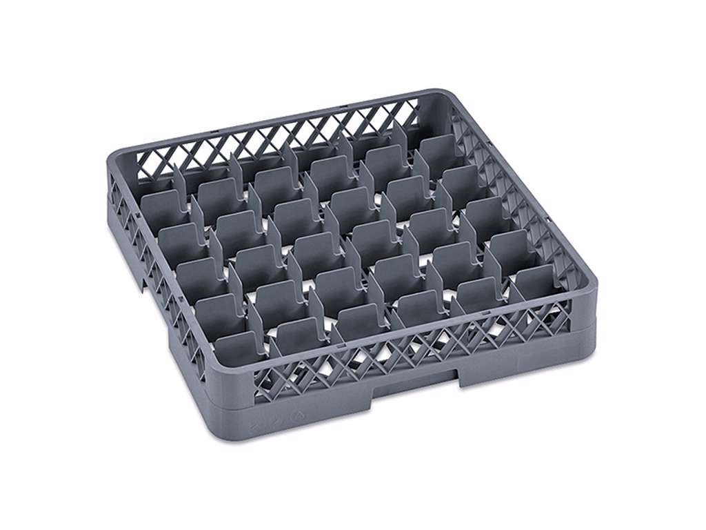 Opvaskebakke til glas 36 rum grå