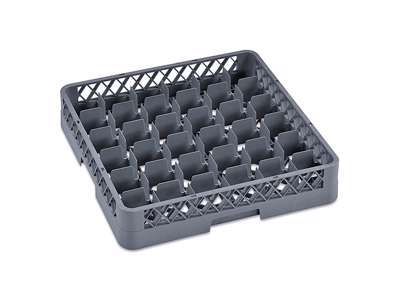 Opvaskebakke til glas 36 rum grå