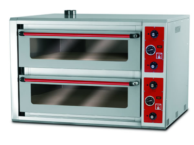 Pizzaovn til 8 pizza manuel 2 dæk
