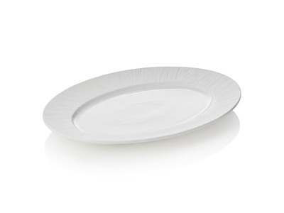 Tallerken 33x24,5x2,5 Shiro Hvid