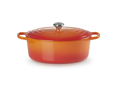 Støbejern oval gryde Ø 33 cm i Volcanic