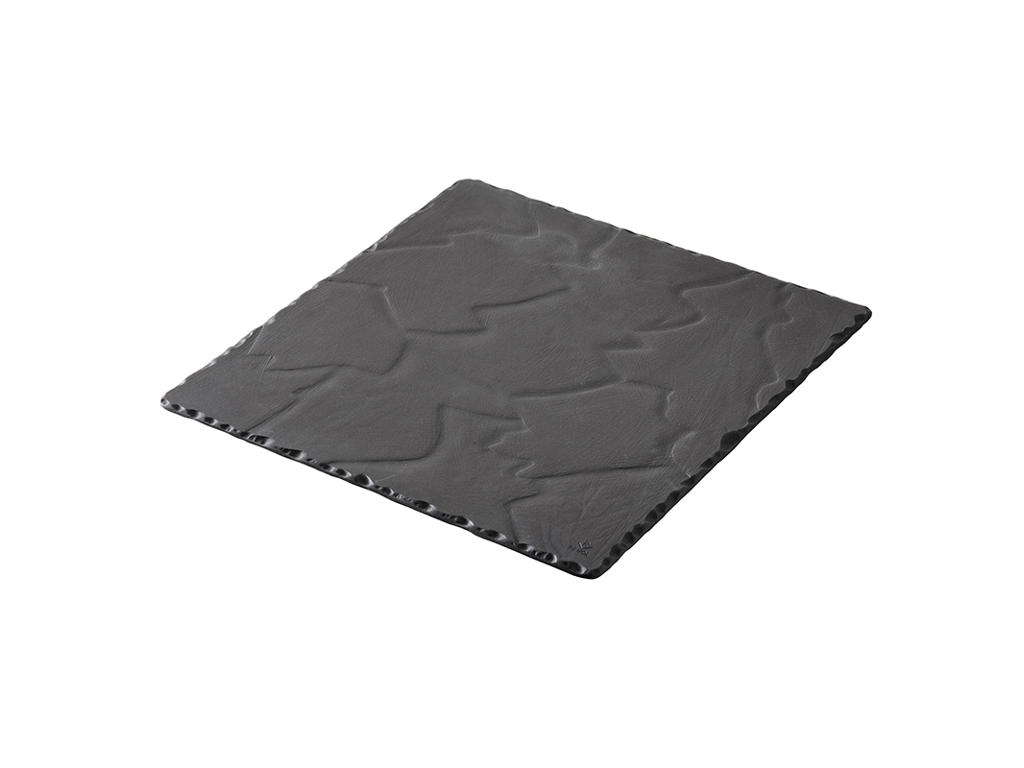 Tallerken 25x25 cm skifer Basalt