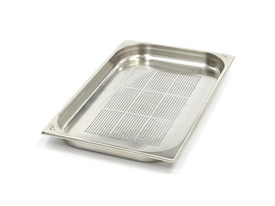 Perforeret Kantine-beholder 1 / 1GN i rustfrit stål | 40mm
