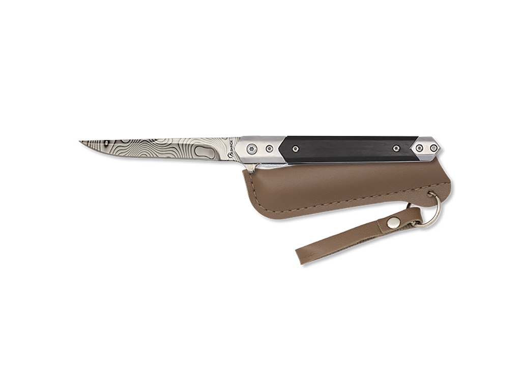 Lommekniv Damascus 71 lag 9,3 cm Mørk tr