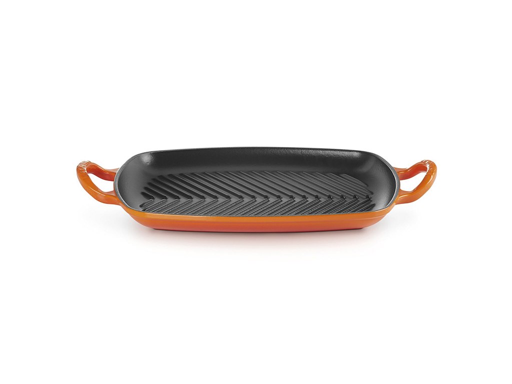 Le Creuset lav grillpande 30x30 cm i Volcanic