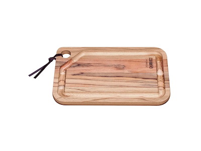 Skærebræt Teak 33x20x1,8 m. rille og hul