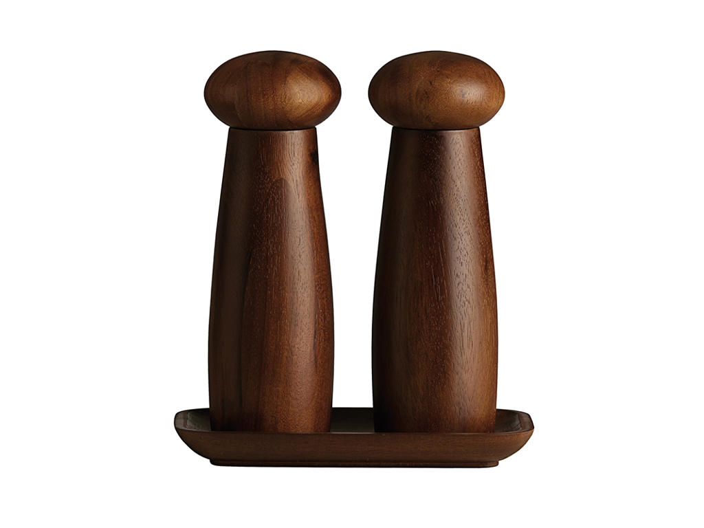 Raw Kværnsæt m bakke Mørk træ