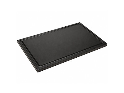 Skærebræt polyd Sort 50x30x2 rille/dup