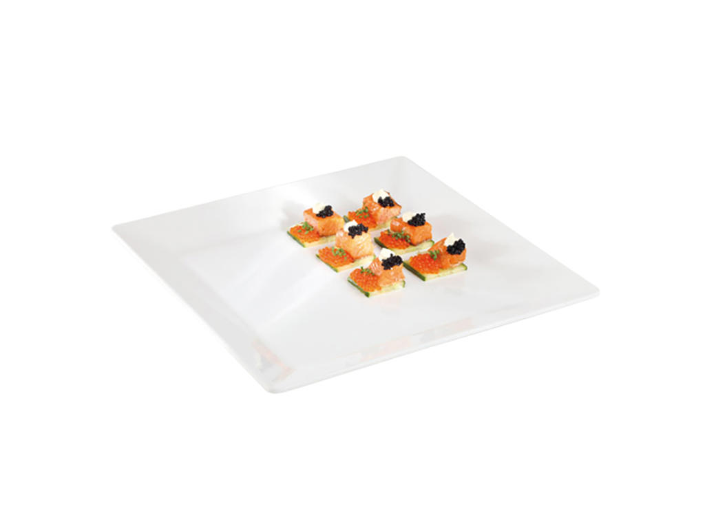 Melamin bakke Hvid 18 x 18 H:3 cm