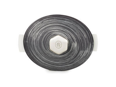 Låg til gryde Oval 32,5x26,5 cm Uglaseret Sort/Sølv Revolution 2