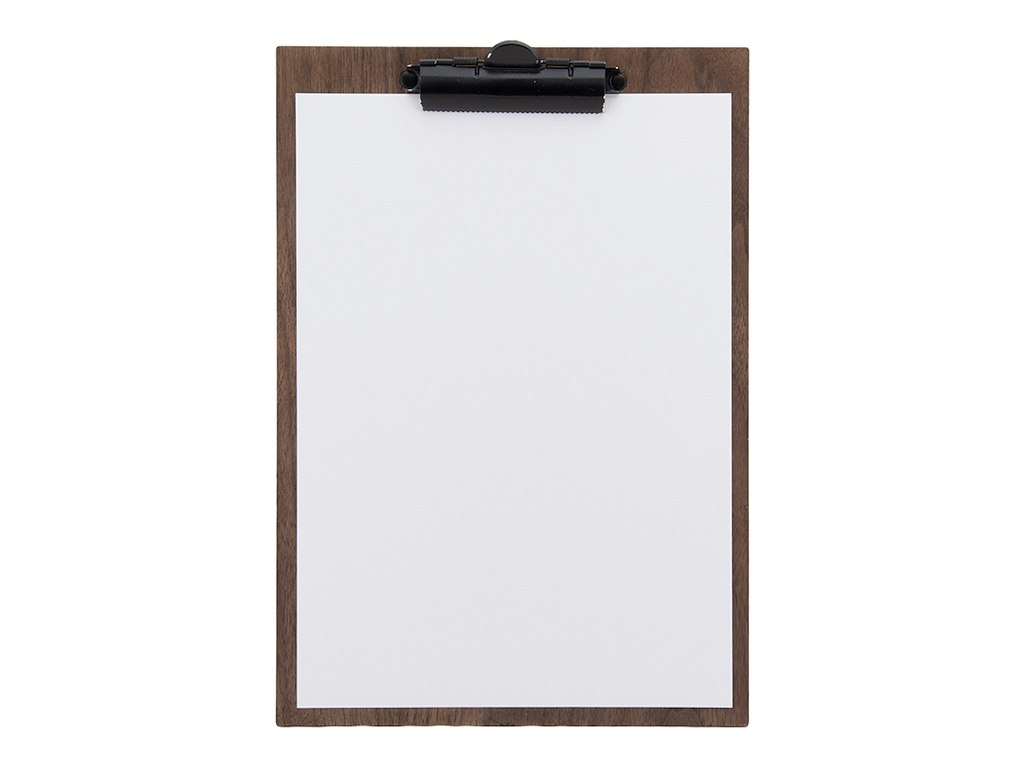 Menukort Skilt Klemme Valnød A4